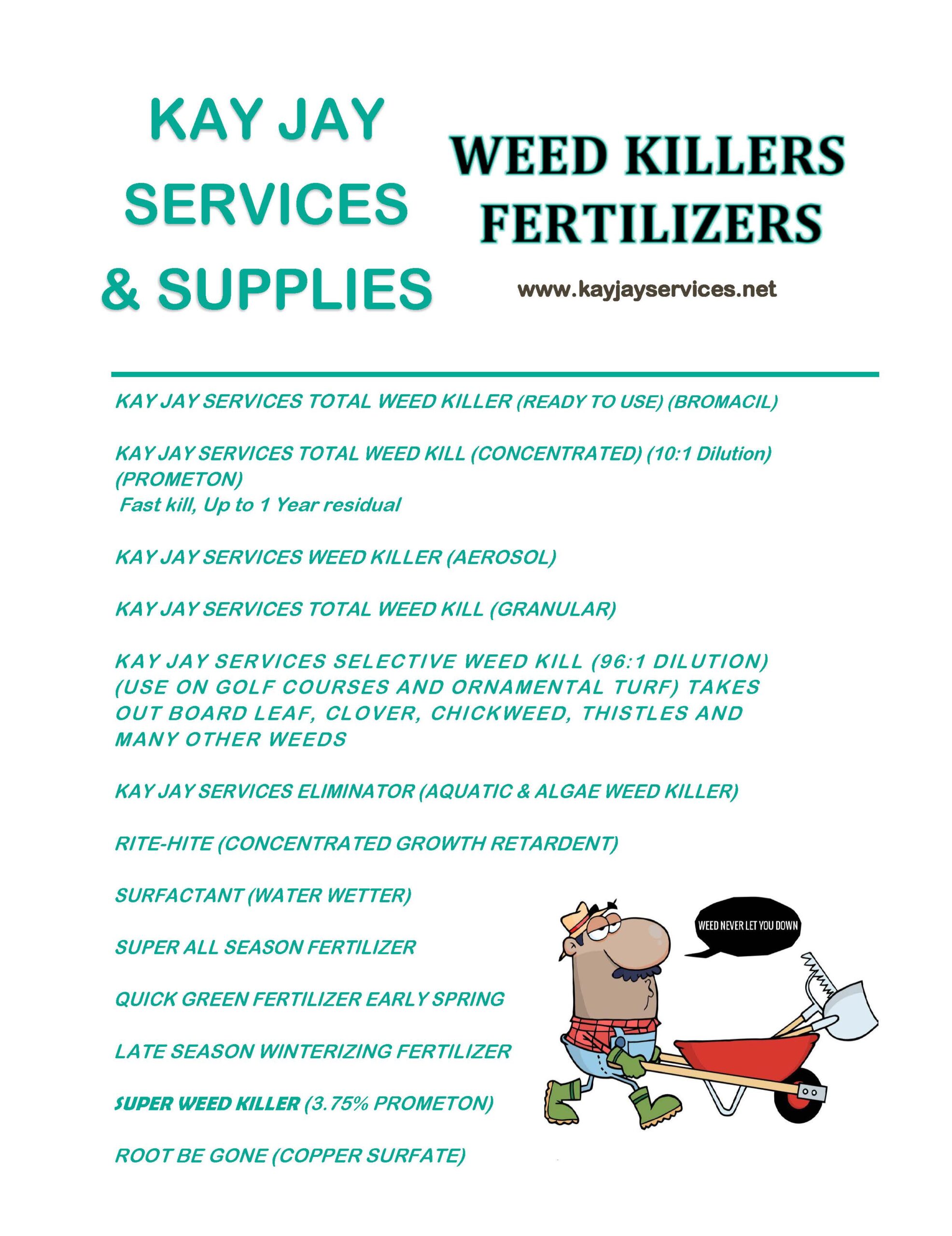 Weed Killers/Fertilizers Flyer