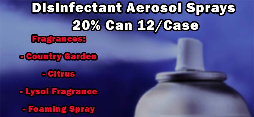 Disinfectant Sprays Aerosol 20% Can 12/Case